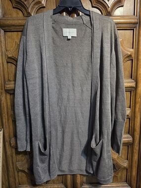 Brochu Walker Gray Open-Front Cardigan